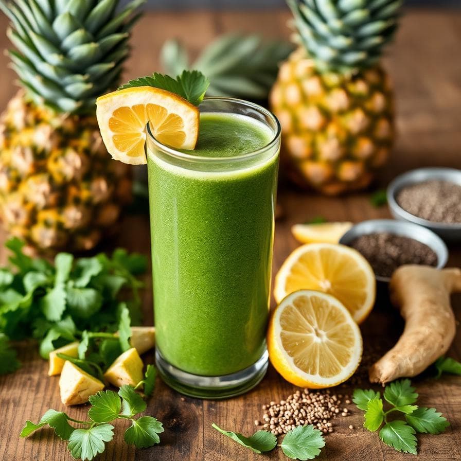 Jugo verde desinflamante